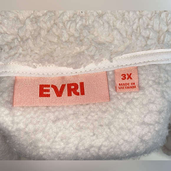 EVRI Button Front Sherpa Bomber Jacket 3X - Picture 10 of 13